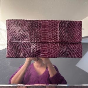 Burgundy clutch